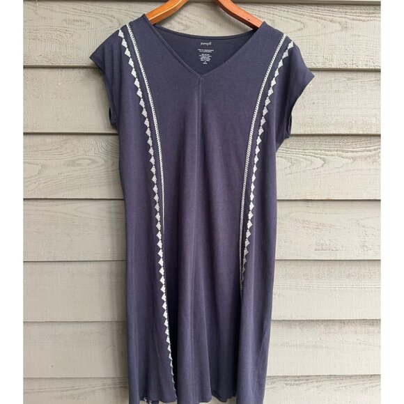 Pure Jill Embroidered Cap Sleeve Dress XS Petite - Picture 1 of 10